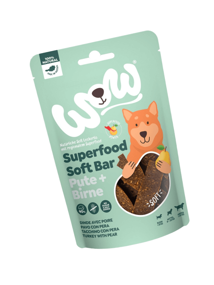 Superfood Soft Bar Pute – mięso indyka z gruszką miękkie przysmaki dla psa