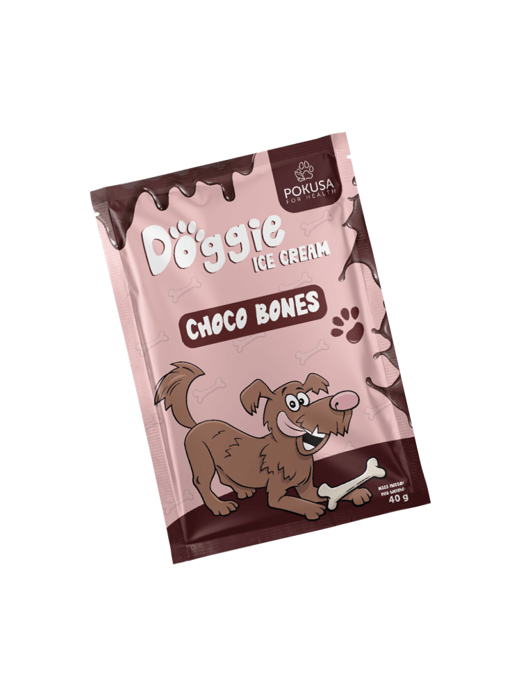 Doggie Ice Cream Choco bones – Lody dla psów  z karobem
