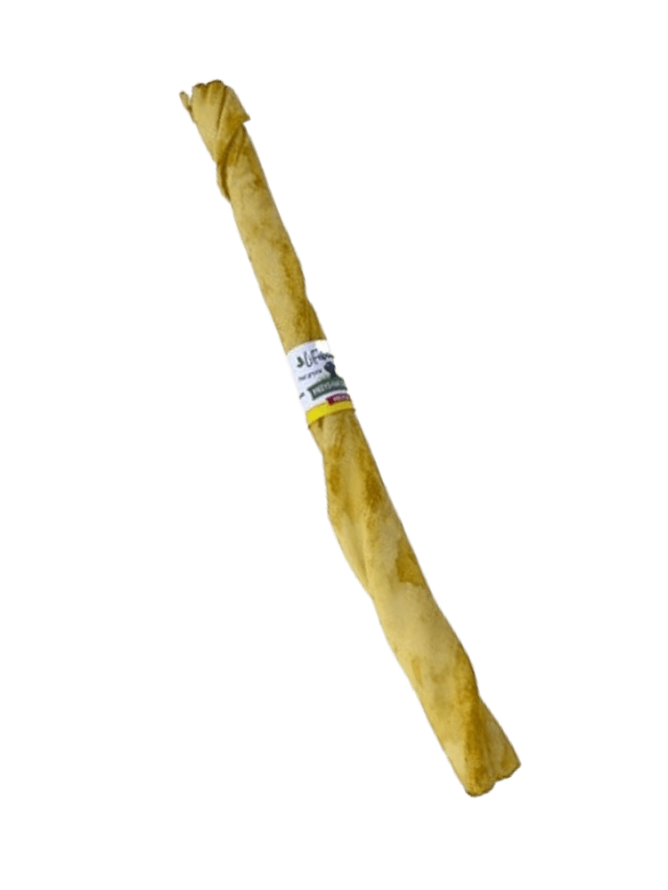 Gryzak kolagenowy pałeczka skręcana – ser – długa 25,4 cm