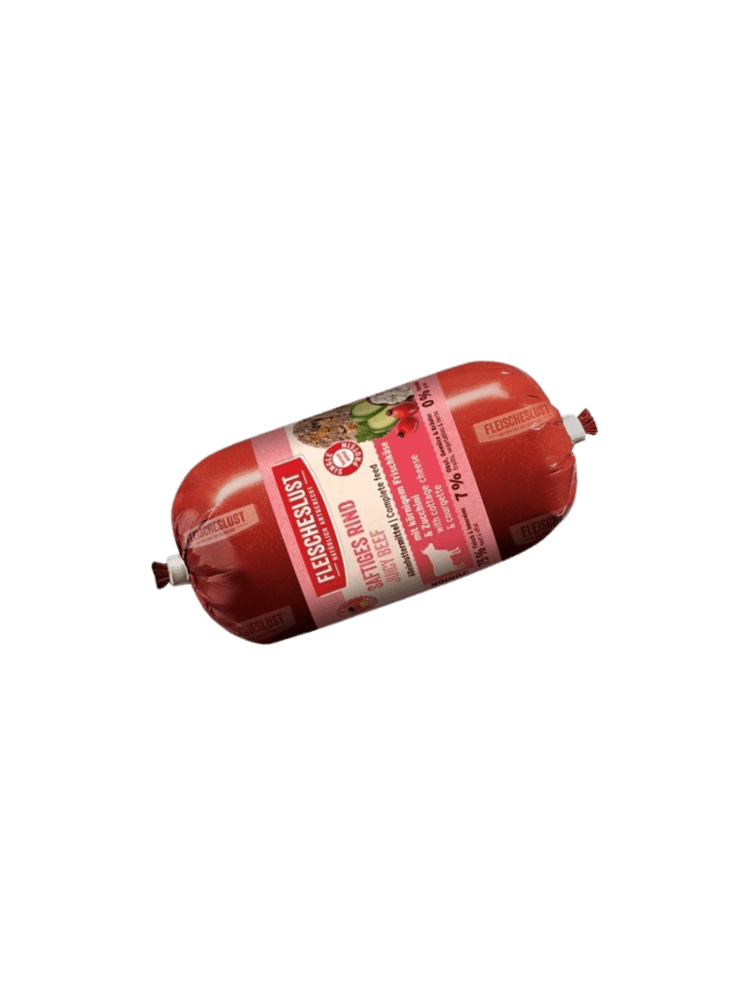 Juicy Beef Junior 200 g – Soczysta wołowina z twarogiem i cukinią dla szczeniąt