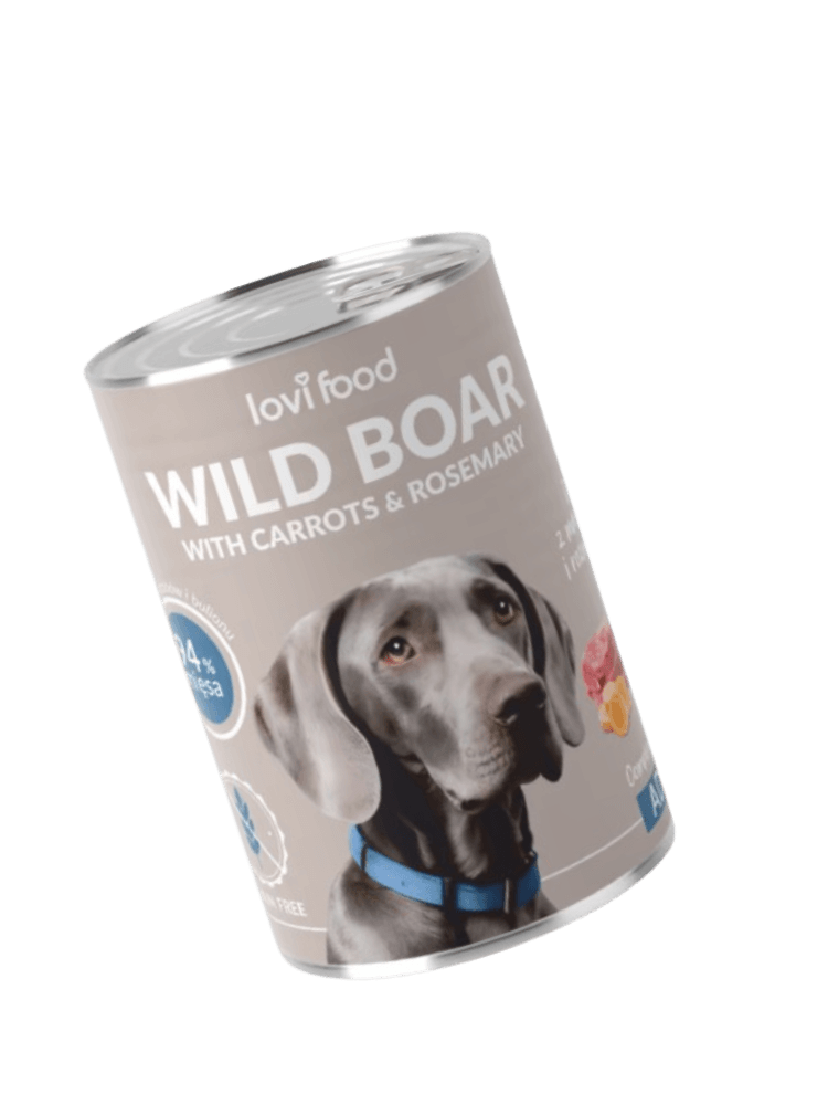 Wild Boar with Carrots 400g – mokra karma dla psa, z dzikiem, marchewką i rozmarynem