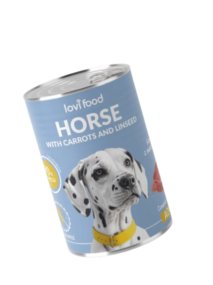 Horse with Carrots and Linseed 400g – mokra karma dla psa, z koniną, marchewką i siemieniem lnianym