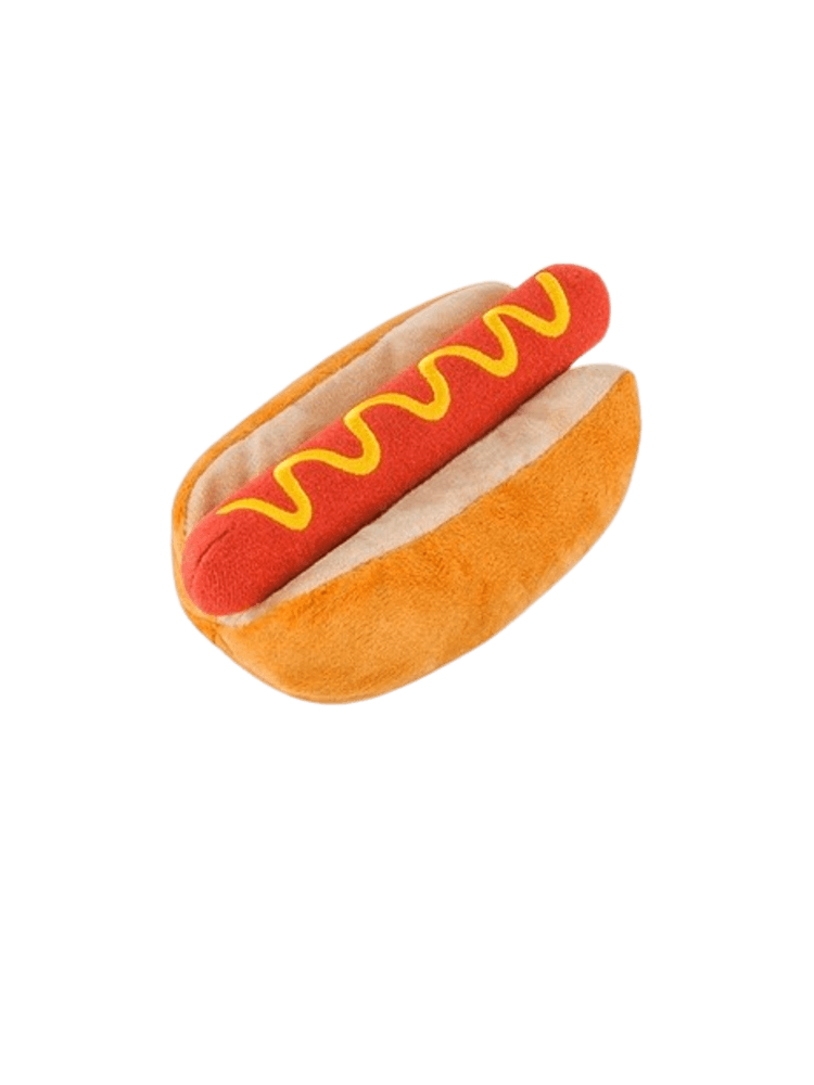 American Classic Hot Dog – 2w1 hot dog dla psa z piszczałkami i otworem na smaczki