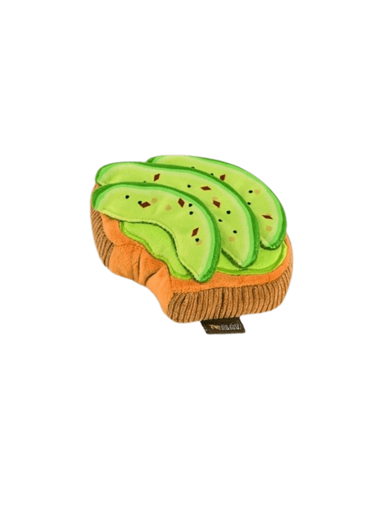 Barking Brunch Collection – Avo-doggo Toast – Tost z awokado, piszczy i szeleści, zabawka dla psa