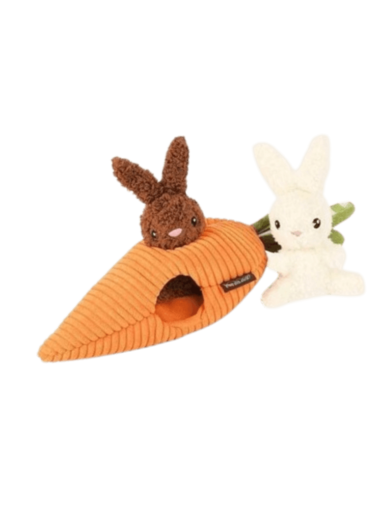 Bunnies Burrow – Króliczki w norce z marchewki – zabawka dla psa