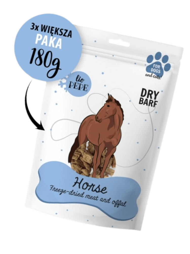 Lio Horse – Końska wątróbka liofilizowany przysmak dla psa i kota XL 180 g