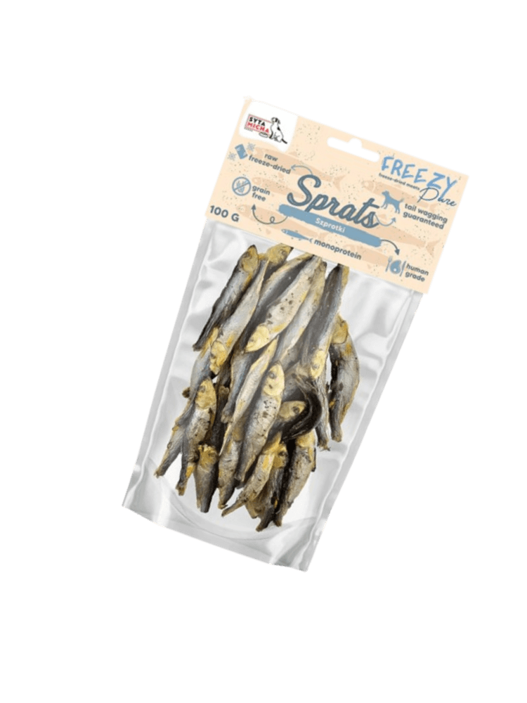 100% liofilizowane szprotki dla psa 100 g FREEZY Pure