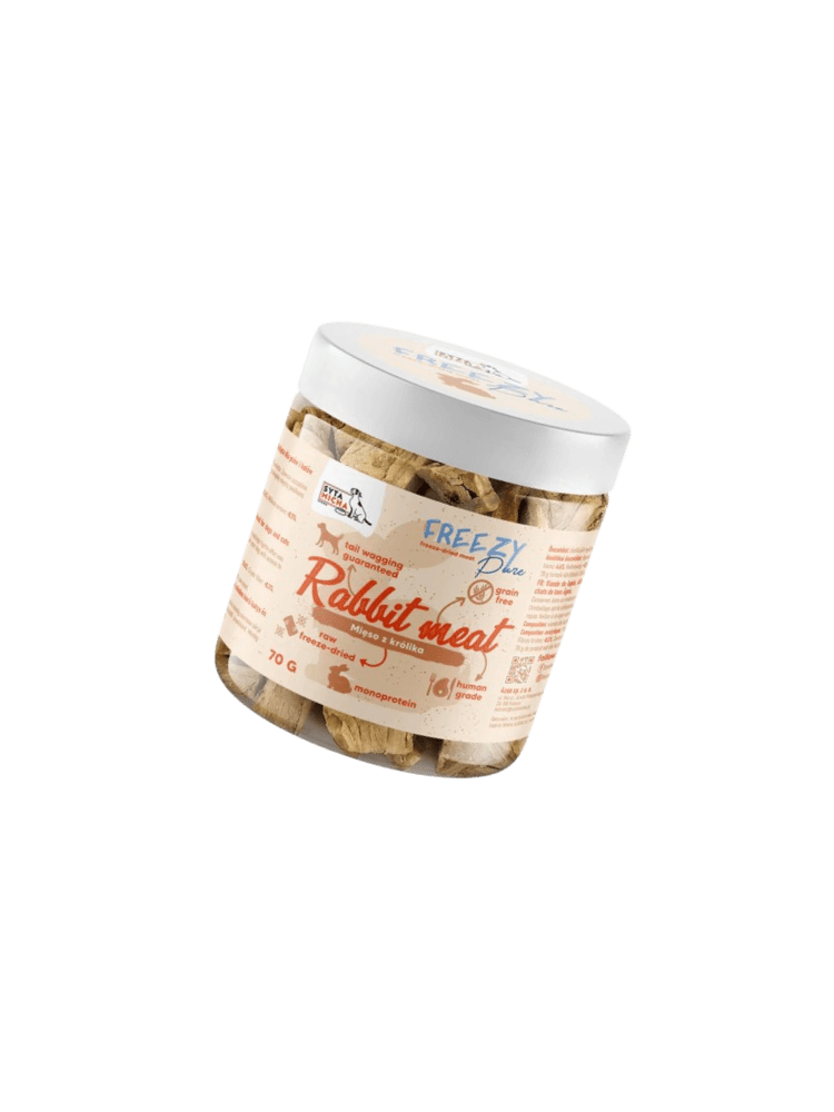 100% liofilizowane mięso królika dla psa 70 g FREEZY Pure