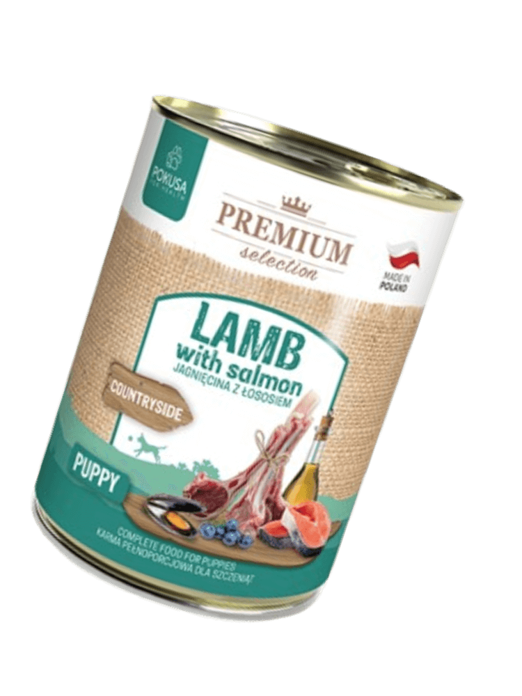 Premium Selection Countryside Karma mokra Jagnięcina z Łososiem Puppy – 800 g