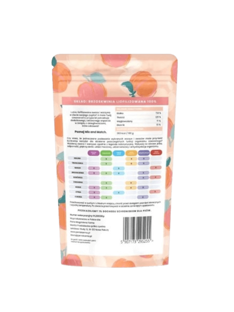 MIX & MATCH Brzoskwinia Przysmaki liofilizowane 15 g