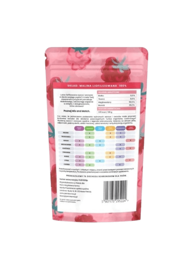 MIX & MATCH Malina Przysmaki liofilizowane 15 g