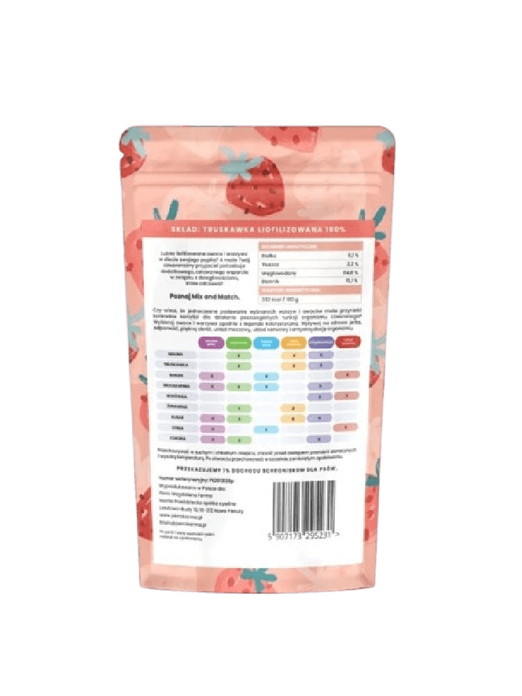 MIX & MATCH Truskawka Przysmaki liofilizowane 10 g