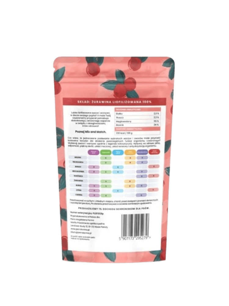 MIX & MATCH Żurawina Przysmaki liofilizowane 10 g