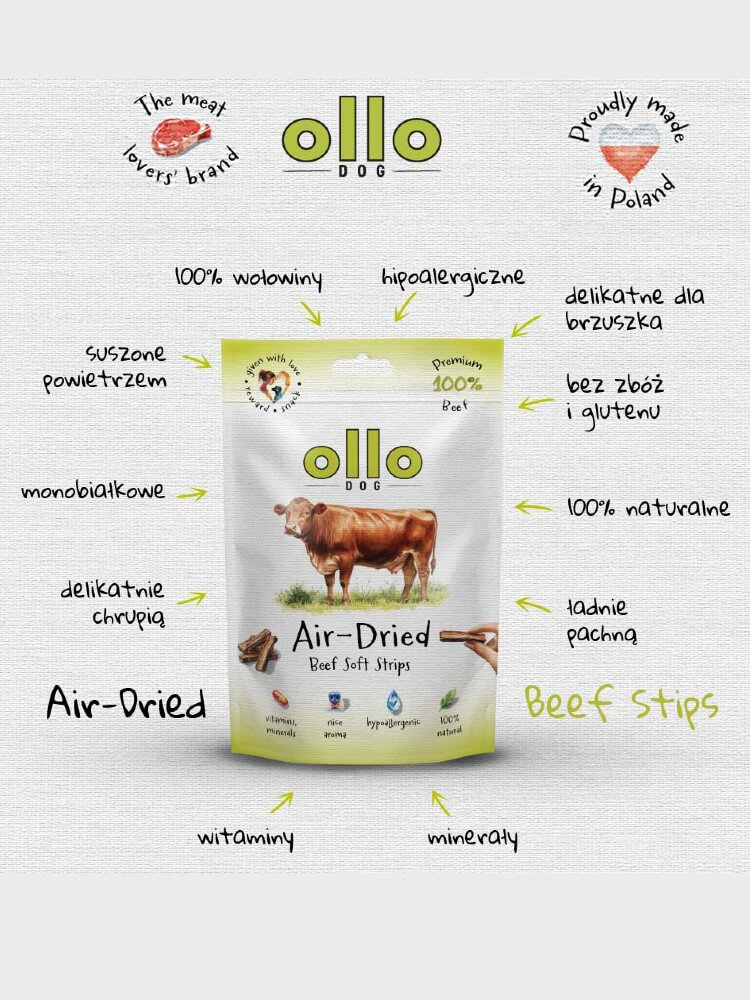 Air-Dried Beef Strips  – Wyjątkowe przysmaki z wołowiny dla Twojego psa!