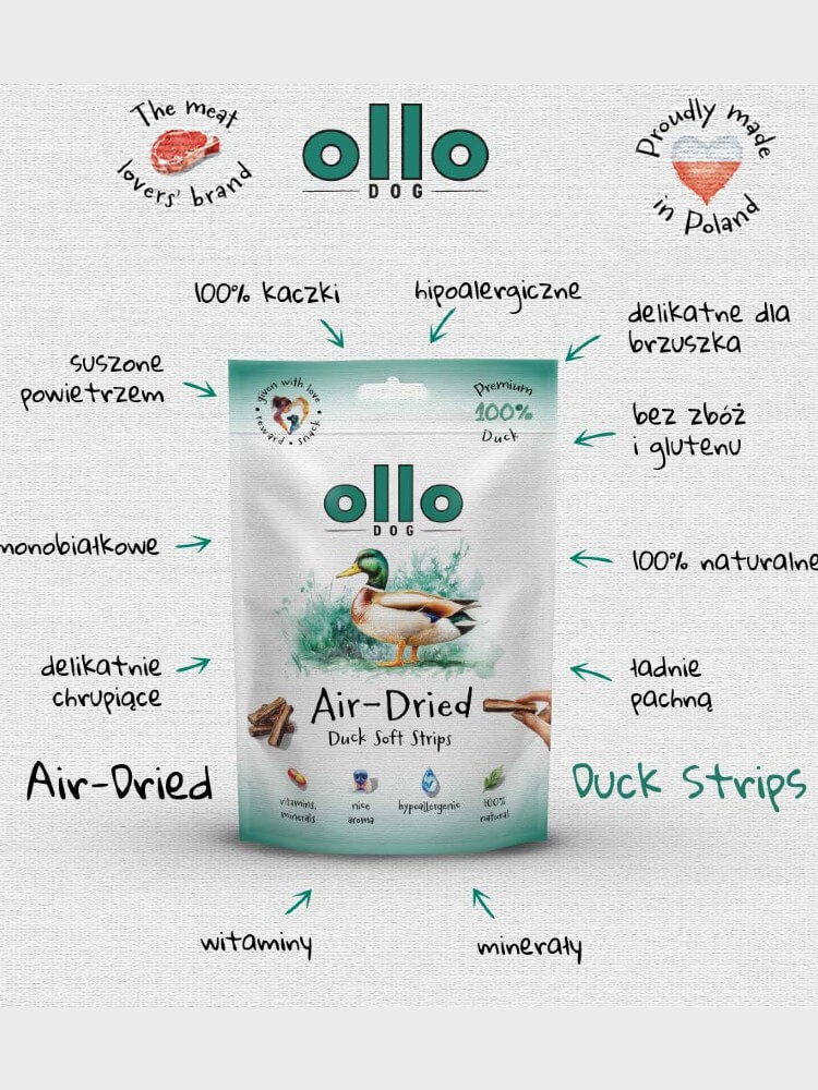 Air-Dried Duck Strips   – Wyjątkowe przysmaki z kaczki dla Twojego psa!