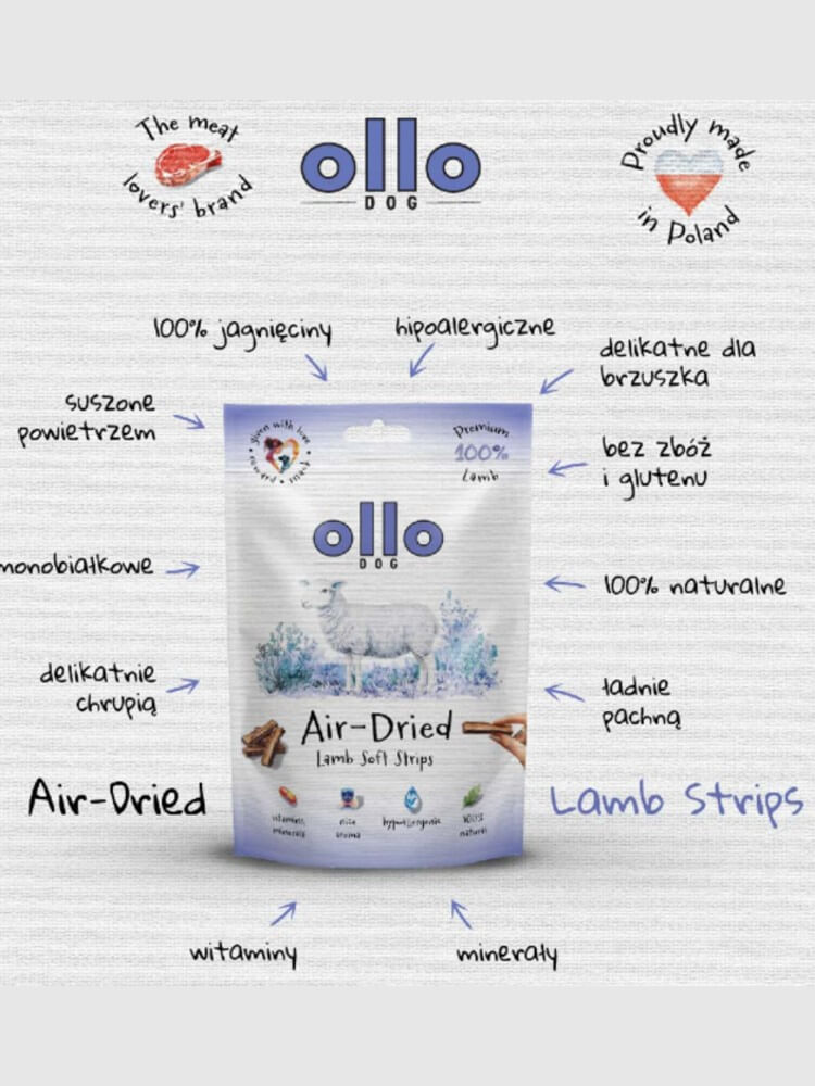 Air-Dried Lamb Strips – Wyjątkowe przysmaki z jagnięciny dla Twojego psa!
