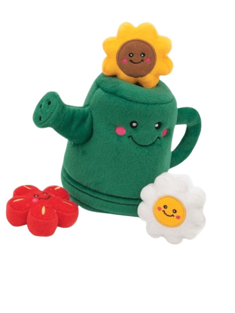 Zippy Burrow® Konewka z 3 piszczącymi kwiatami – Zabawka węchowa dla psa