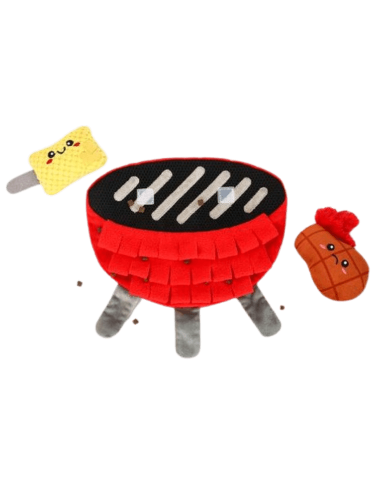 Food Party – BBQ Grill – zabawka węchowa dla psa z odczepianymi elementami