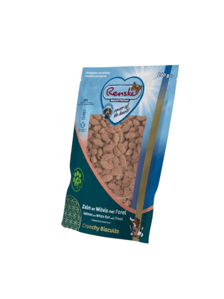 Crunchy Biscuits Salmon, whitefish and trout – łosoś, białe ryby i pstrąg ciasteczka dla psa 200 g