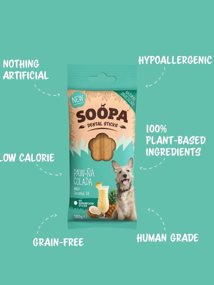 Dental Stick  Paw-Na Colada – Dental Stick Piniacolada – Kokos i Ananas 100 g/4 szt.