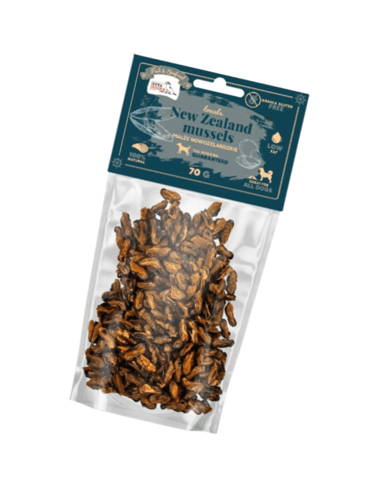 Fish & Seafood Przysmaki 100% małży nowozelandzkich dla psa 70g