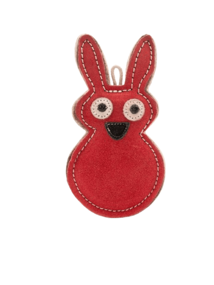 Leather Cheery Rabbit- ekologiczny uśmiechnięty Króliczek, 18 cm