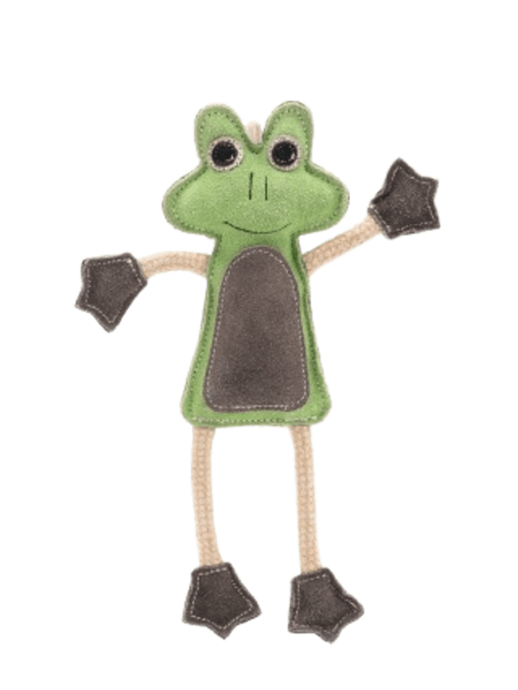 Leather Frog with Rope- ekologiczna Żabka z linami, 29 cm
