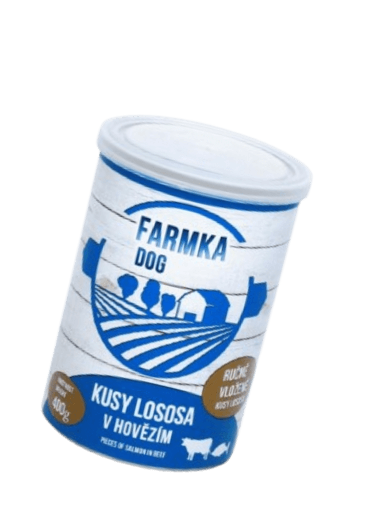 Farmka Dog Kawałki mięsa w wołowinie 400g.