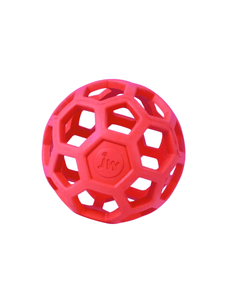 Pet – Hol-ee Roller Small 8,7 cm – Piłka ażurowa czerwona, idealna do chowania smaczków