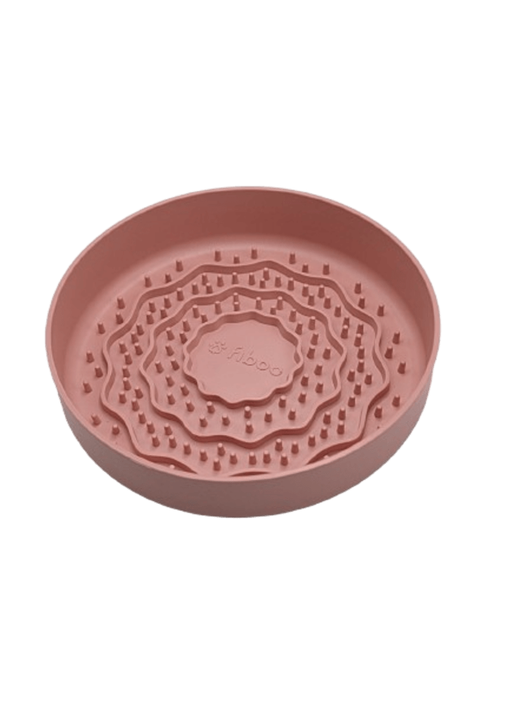 Lick fiboowl – różowa miska z matą 2in1 – średnica 19 cm