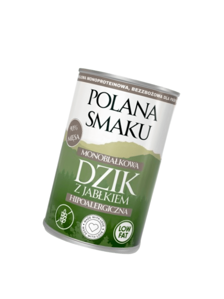 Dzik z jabłkami – delikatna karma dla wrażliwych psów
