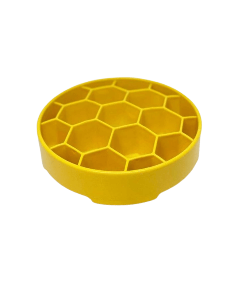 Sodapup Honeycomb Design Ebowl  – Yellow – Miska Plaster miodu, spowalniająca jedzenie dla psa – żółta