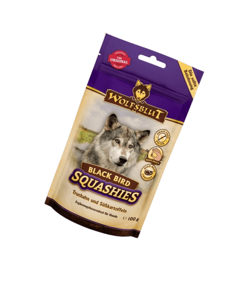 Dog Squashies Black Bird – indyk i bataty miękka przekąska dla psa 100 g