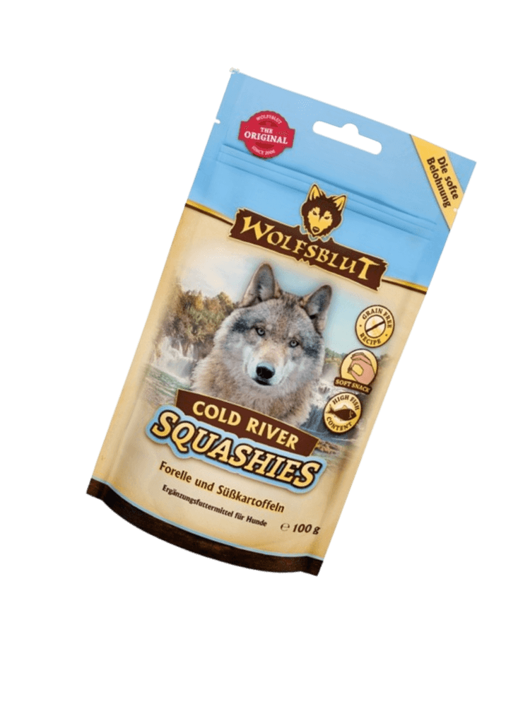 Dog Squashies Cold River – pstrąg i bataty miękka przekąska dla psa100 g