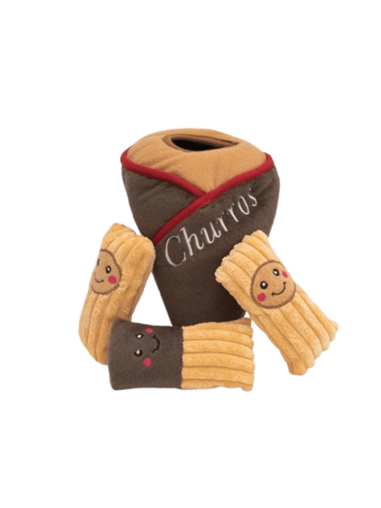 Zippy Burrow® Churro Cone – Zabawka węchowa dla psa z piszczącymi elementami