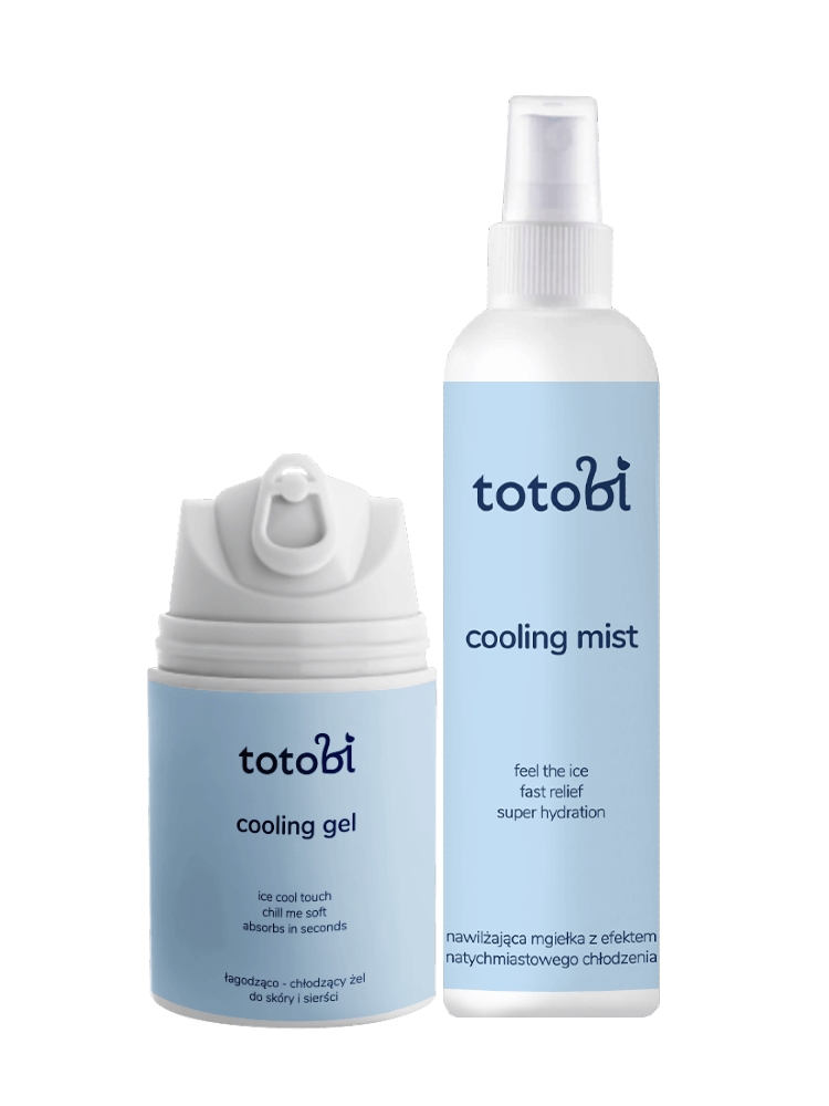 Zestaw: Ice love touch – Cooling mist – nawilżająca mgiełka z efektem natychmiastowego chłodzenia 100 ml +  Cooling gel łagodząco – chłodzący żel do skóry i sierści psa 50 ml