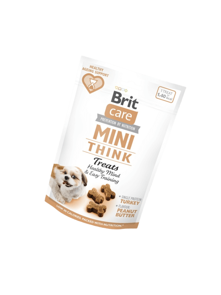 Care Dog Mini Snacks Think, półmiękkie, funkcjonalne smakołyki indyk, 50 g