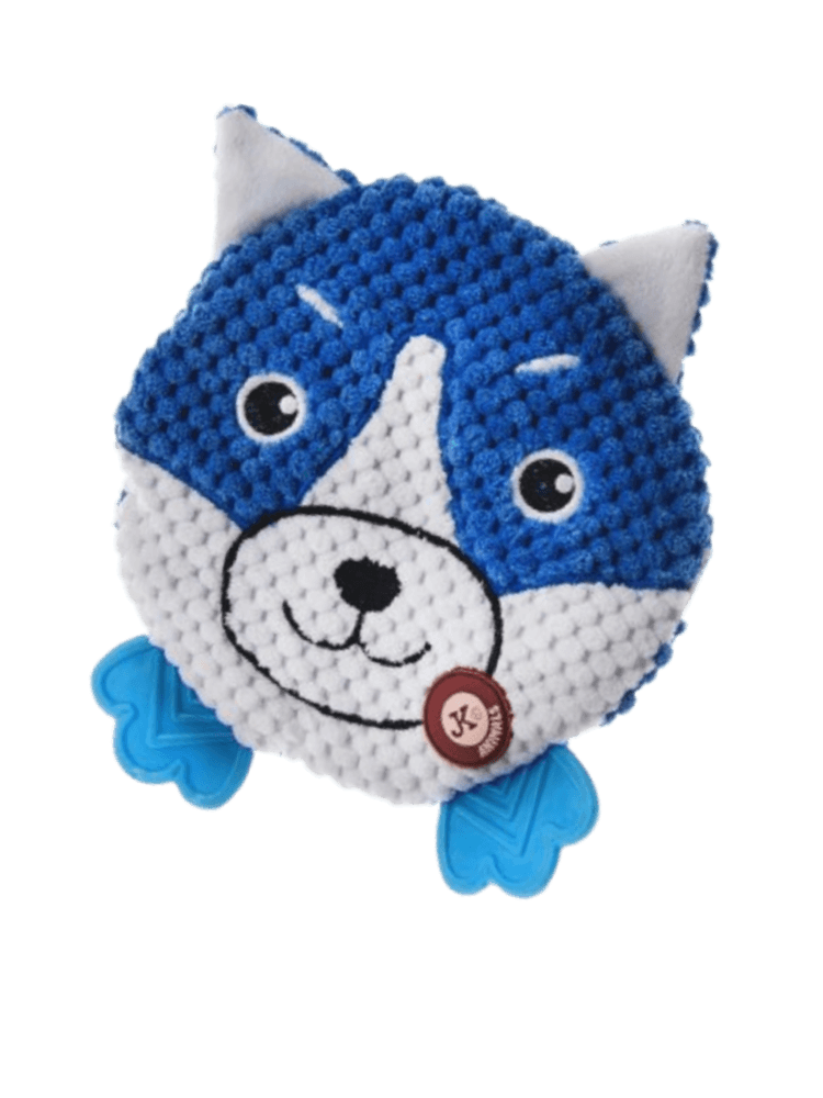 Husky, szeleszcząca i piszcząca zabawka, 22 cm z TPR elementami