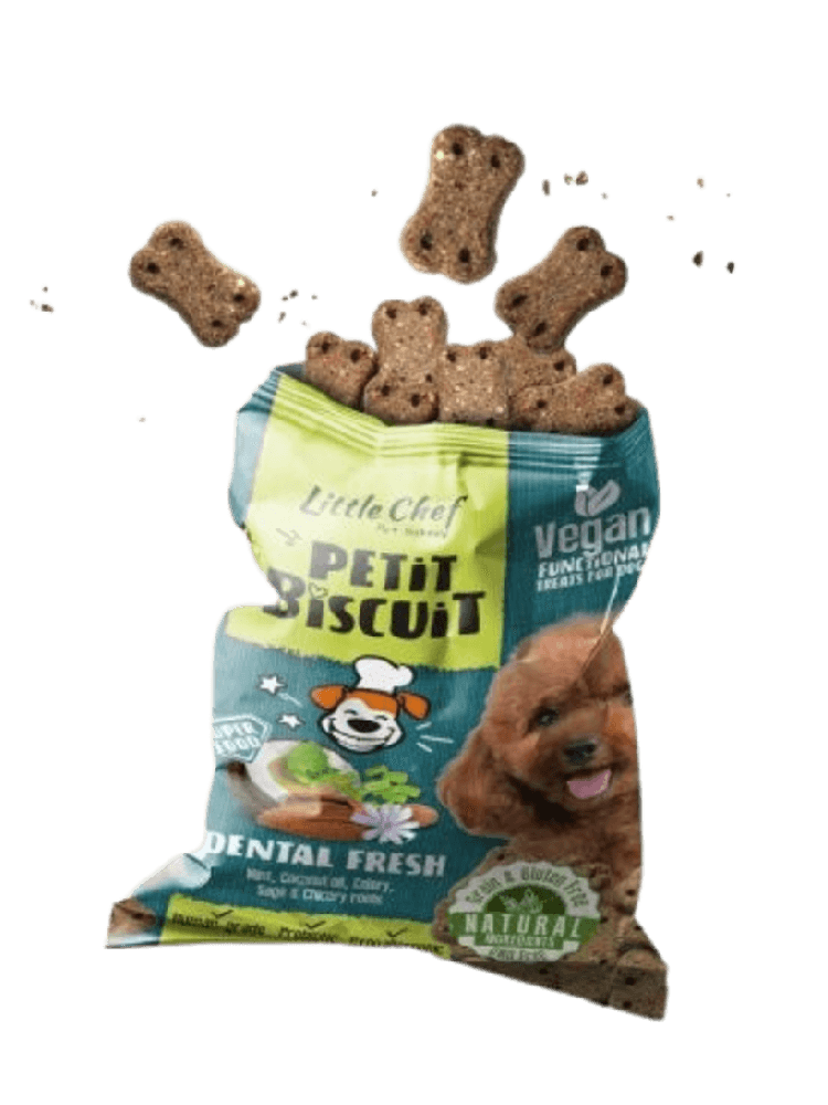Petit Biscuit Dental Fresh – bezzbożowe ciasteczka dentystyczne Detal Fresh, 100 g