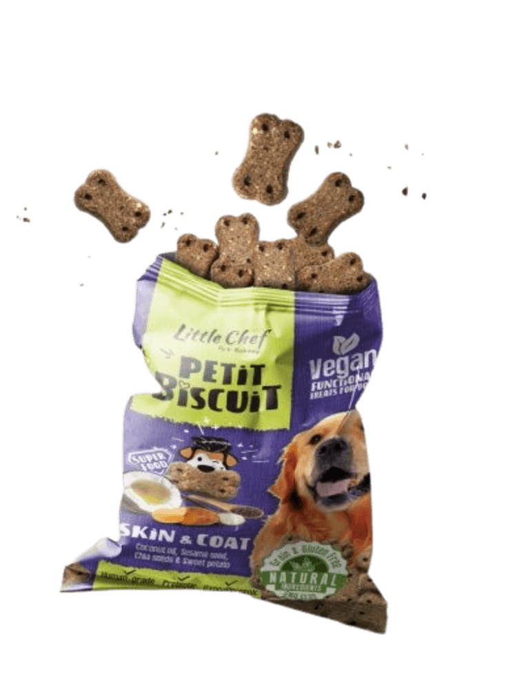Pettit Biscuit Grain Free – Skin and Coat – bezzbożowe ciasteczka na piękną sierść i zdrową skórę, 100 g