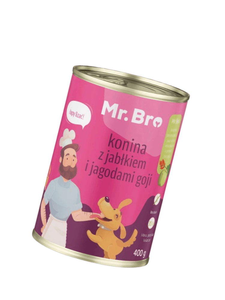 Mokra Karma Konina z Jabłkiem i Jagodami Goji 400 g – Monoproteinowa