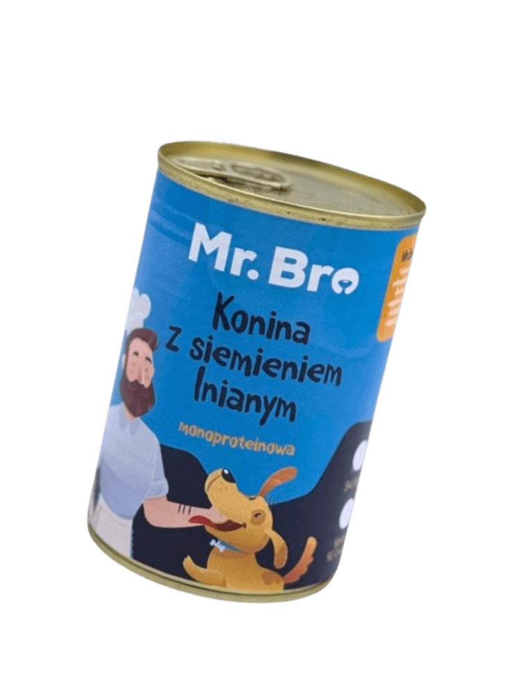 Mokra Karma Konina z siemieniem Lnianym 400 g – Monoproteinowa