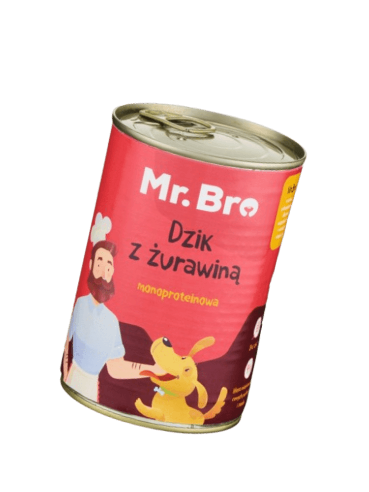 Mokra Karma Dzik z Żurawiną  400 g – Monoproteinowa