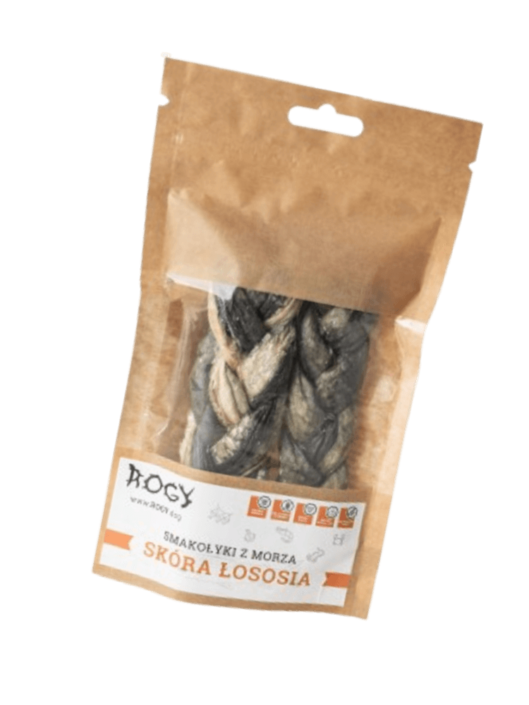 Naturalny warkocz ze Skóry Łososia 70 g