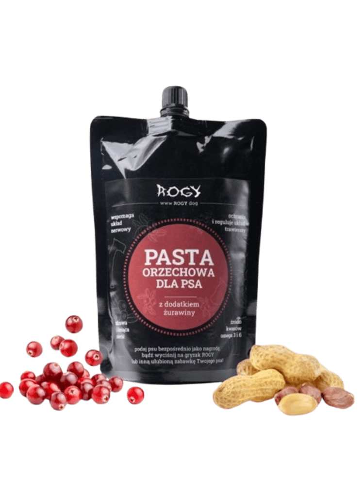 Pasta orzechowa żurawinowa dla psa, 300 g