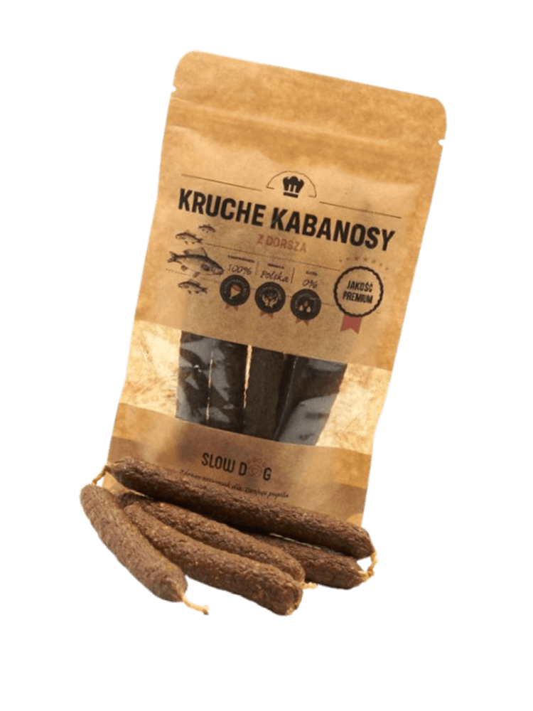 Kruche kabanosy z dorsza, 100 g