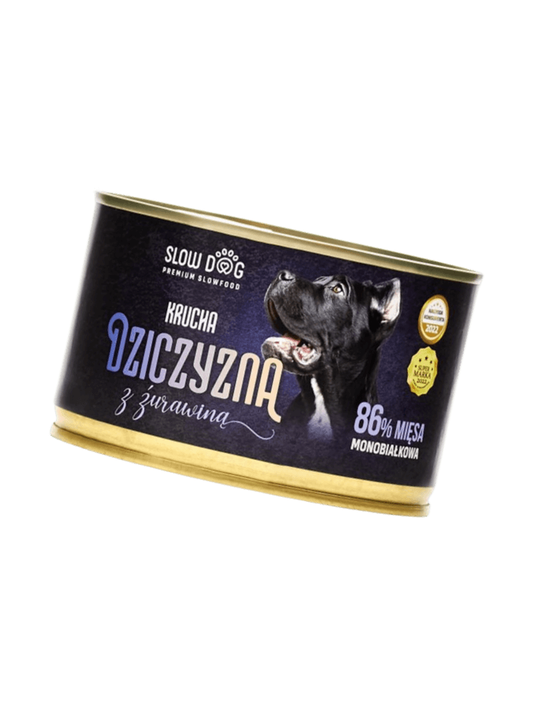 Krucha dziczyzna z żurawiną, Mokra karma uzupełniająca dla psa, 410 g