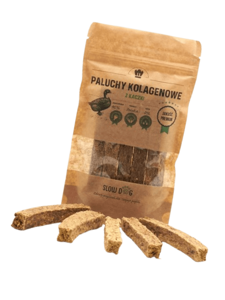 Paluchy kolagenowe z kaczki – 95% kaczki + 5% kolagenu, 100 g