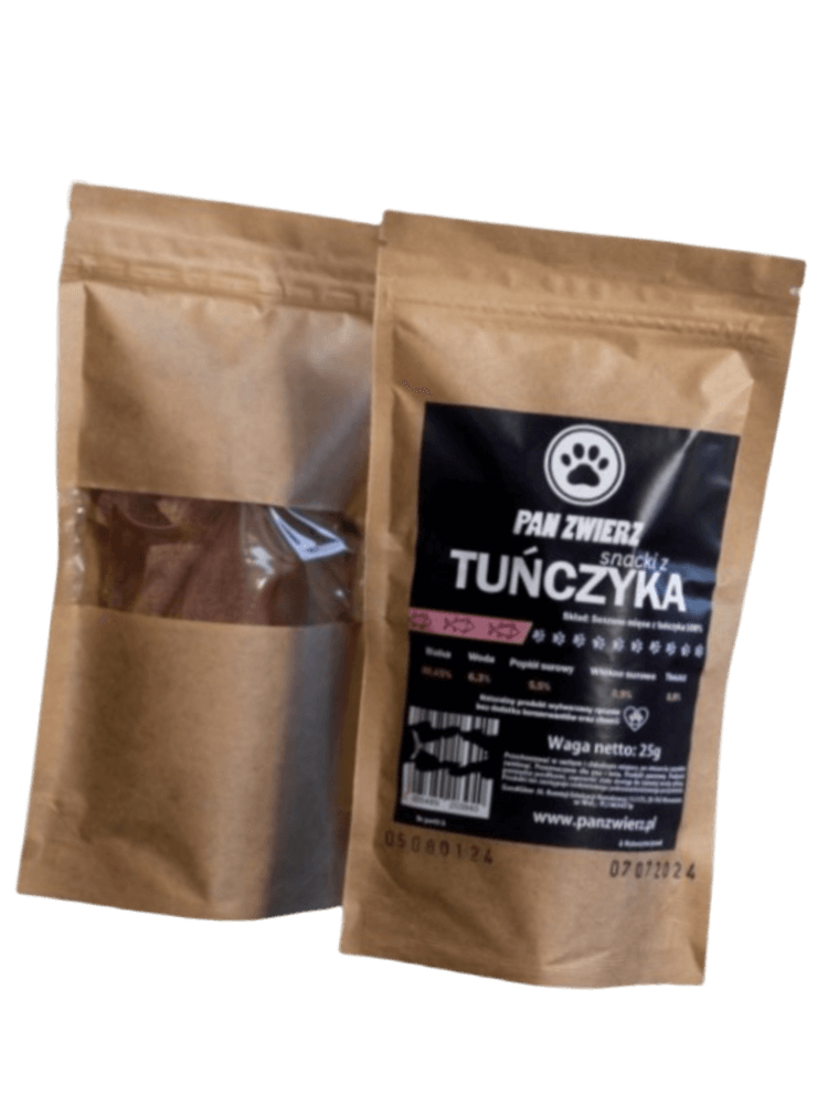 Tuńczyk – Naturalne, suszone smaczki dla psa i kota,  25 g
