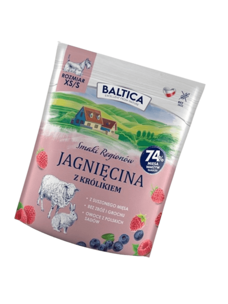 Sucha Karma Jagnięcina z królikiem  dla psów dorosłych małych ras, 1 kg